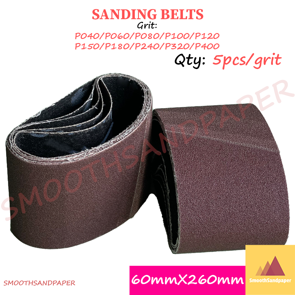 Sandpaper Belts Aluminium Oxide Kertas Pasir 60mmX260mm (2.4"X10.2") 气动拉丝机砂带60*260拉丝打磨砂纸环形抛光机打磨机砂光 image 3