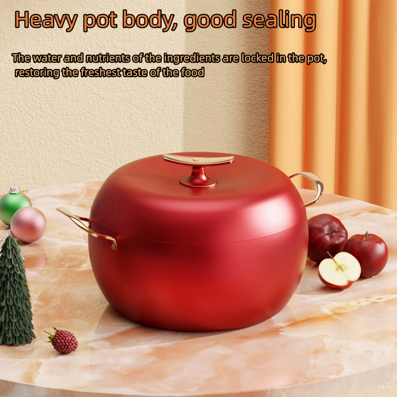 🔥Ready Stock🔥 Cooking Pot Orange 6L Multifunctional Non stick Micro Pressure Cooker Soup Pot Periuk Tekanan Mikro 微型压力锅