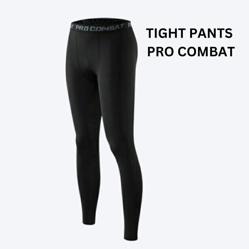Pro Combat Baju Seluar Lelaki  Bola Tight Pants  Pro  Combat Lengging Gym Running Football