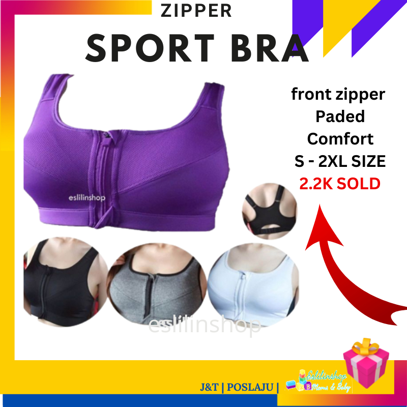 Sport Bra Front Zipper Bras Gym Yoga Fitness Running Underwire Bra 运动文胸