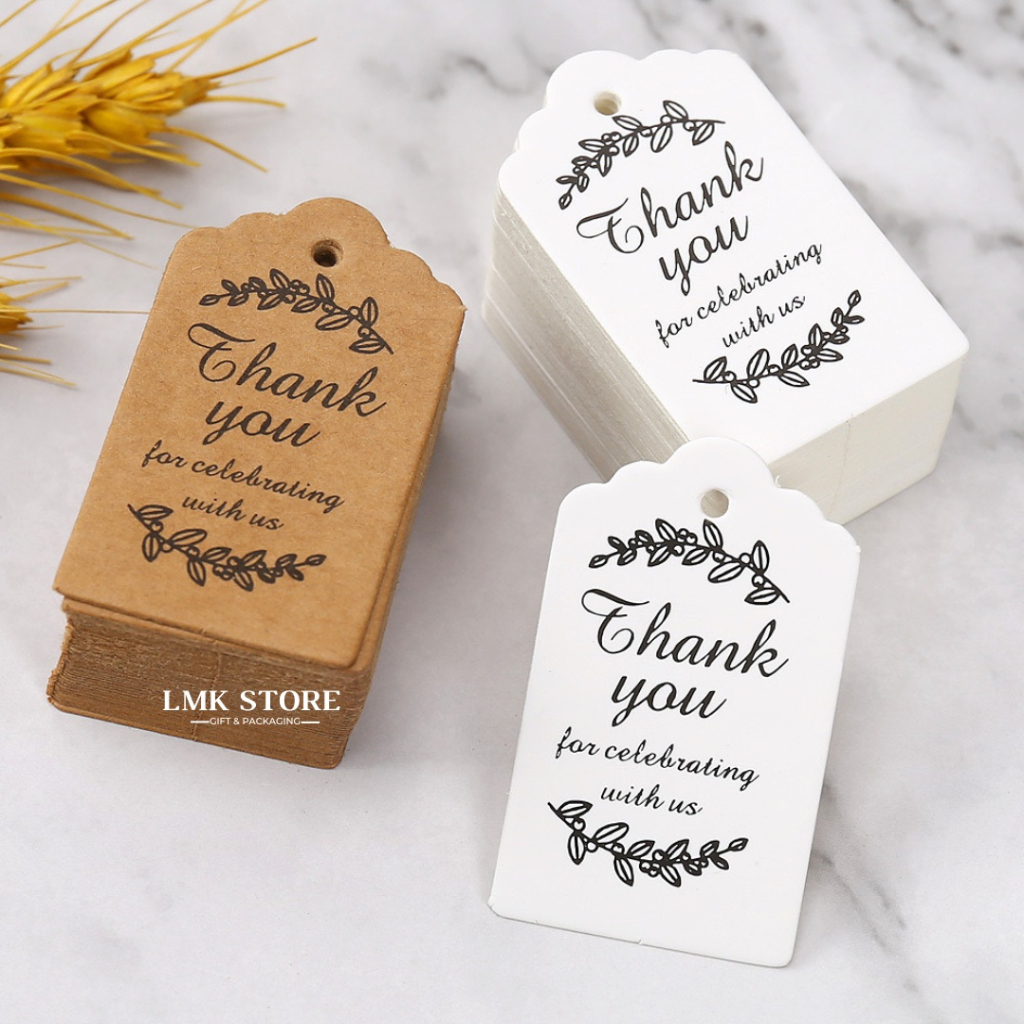 LMK 100pcs Thank You Gift Tag Doorgift Tag Tag Doorgift Kahwin | Shopee ...