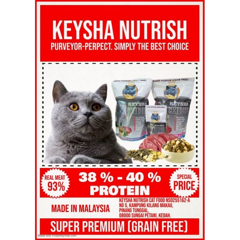 KEYSHA NUTRISH SINGLE PACK PROMO 2KG KUCING CAT FOOD MAKANAN SALE