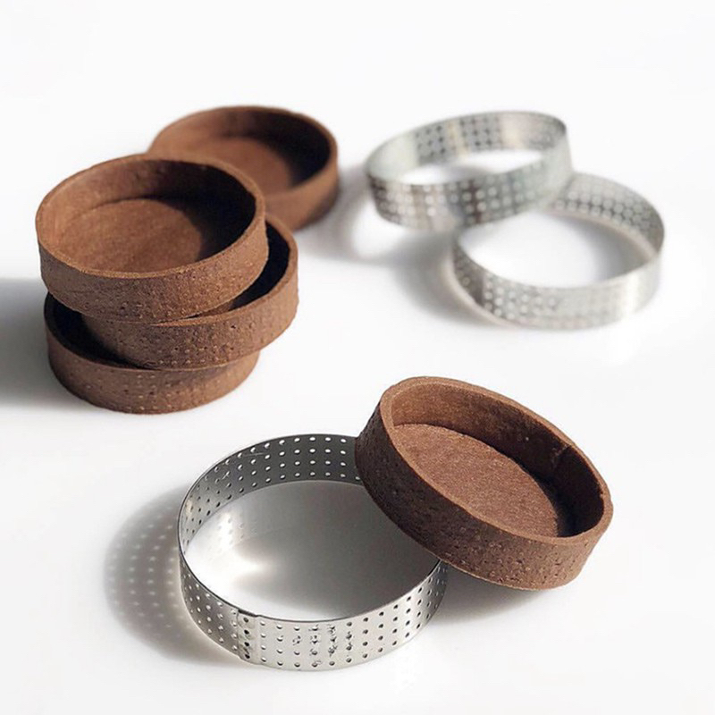 6cm/7cm/8cm Stainless Steel Round Lemon Meringue Tart Ring/Dessert Tart Mould/Circular Tart Ring Tower Pie Cake Mousse