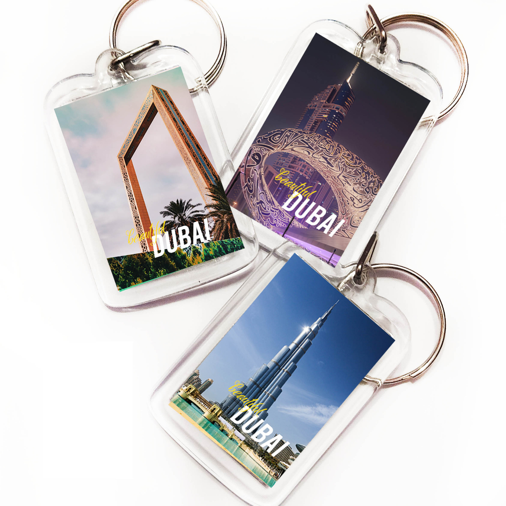 Keychain Dubai UAE United Arab Emirates Gift Souvenir