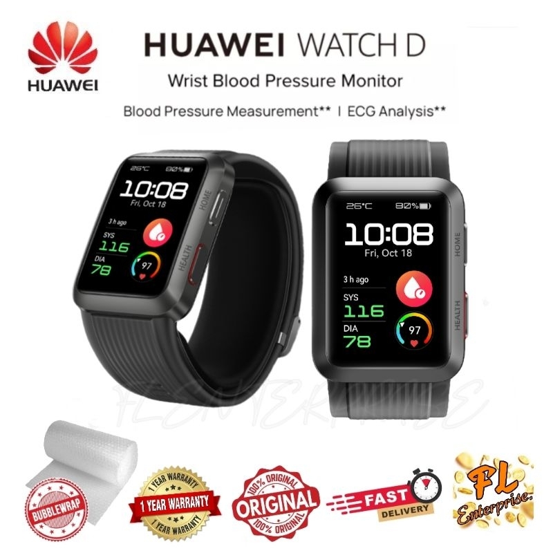 Huawei Watch D | Blood Pressure Measurement | ECG Analysis | Heart Health Arrhythmia Risk Screening | Sleep, Stress