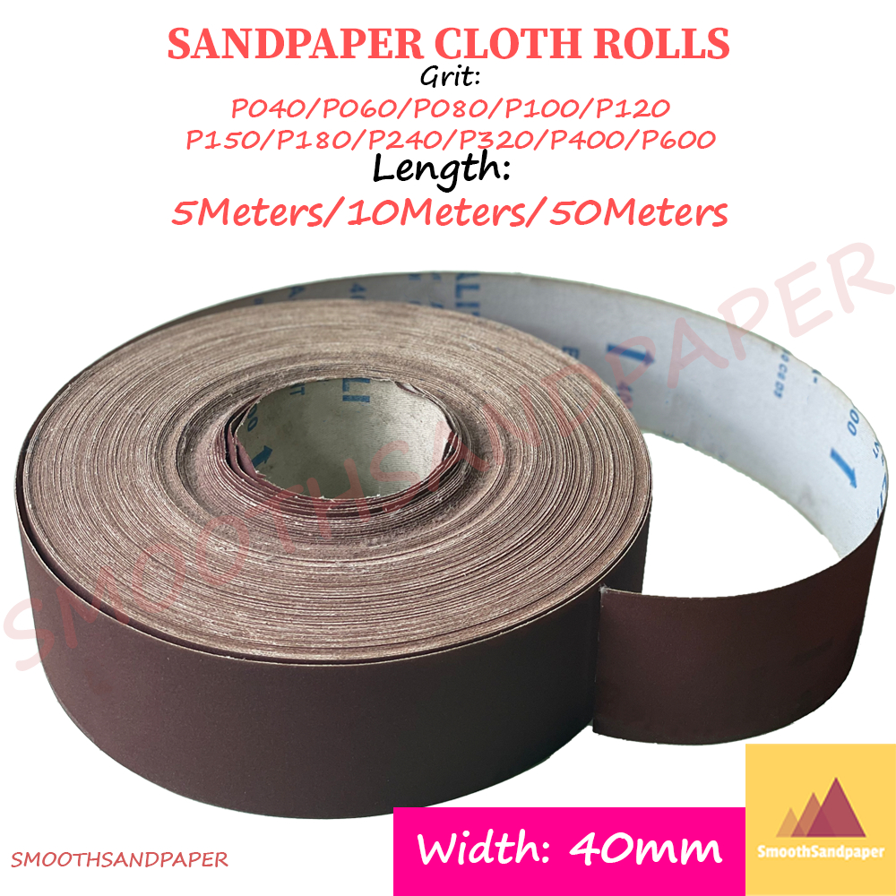 Sandpaper Cloth Roll 40mm Width Aluminium Oxide KAIN 软布砂布卷 image 4