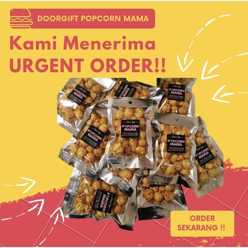 Doorgift Popcorn Mama ❤️ Accept Urgent Order & Prompt Delivery ❤️ Goodies Popcorn Mama 🍿 Popcorn Caramel
