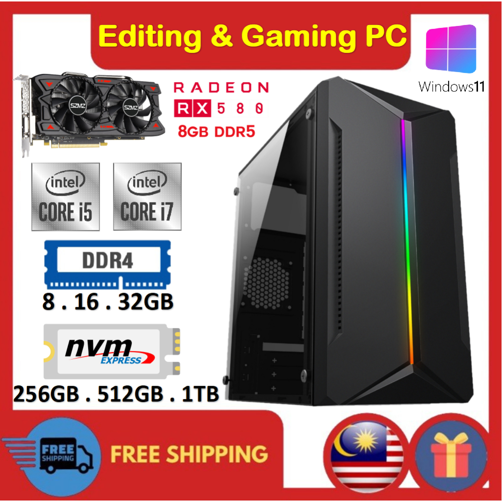 🌟Video & Photo Edit . Gaming 🌟Desktop Komputer / Desktop Pc / Office ...