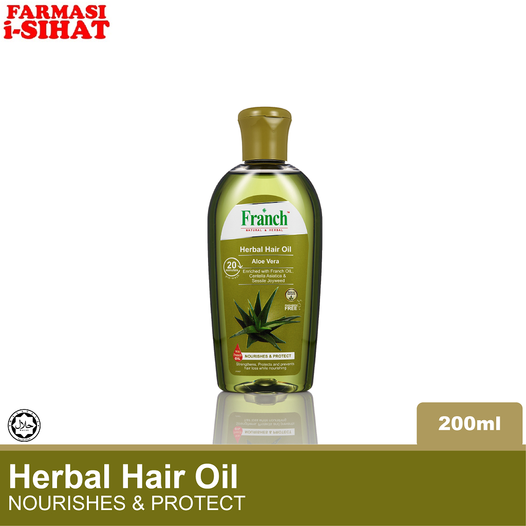 👍Franch Herbal Hair Oil 100ml / 200ml (Coconut/Almond/Aloe Vera/Amla) -  Expiry date refer to description below | Shopee Malaysia