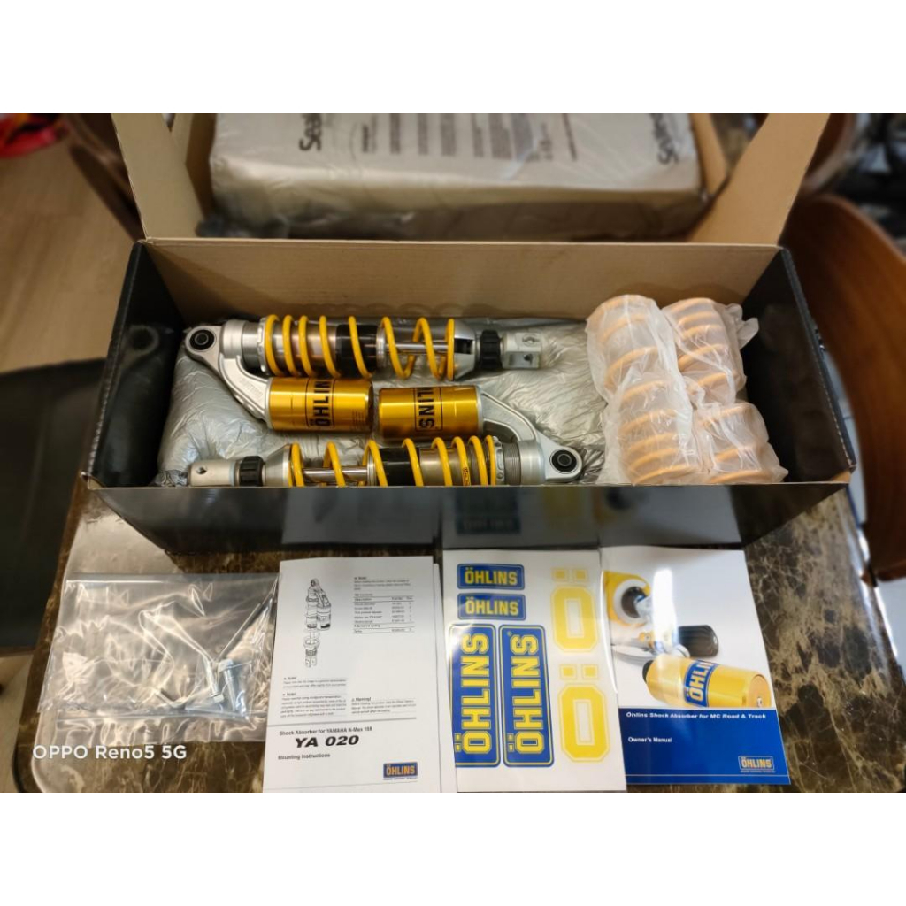 OHLINS YA020 YA 020 NMAX V2 2020 2021 N-MAX SHOCK ABSORBER REAR MONO ...