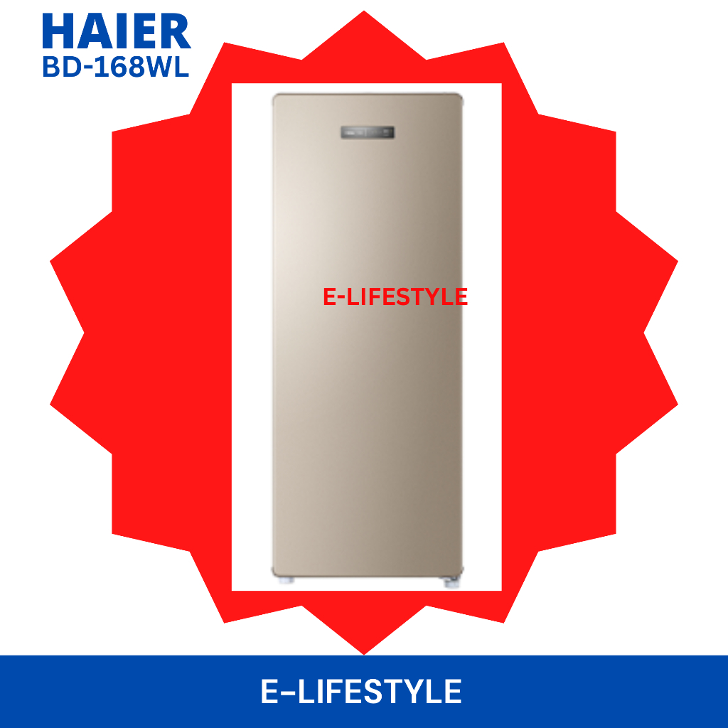 READY STOCK Haier NoFrost Upright Freezer 168L BD168WL BD168WL