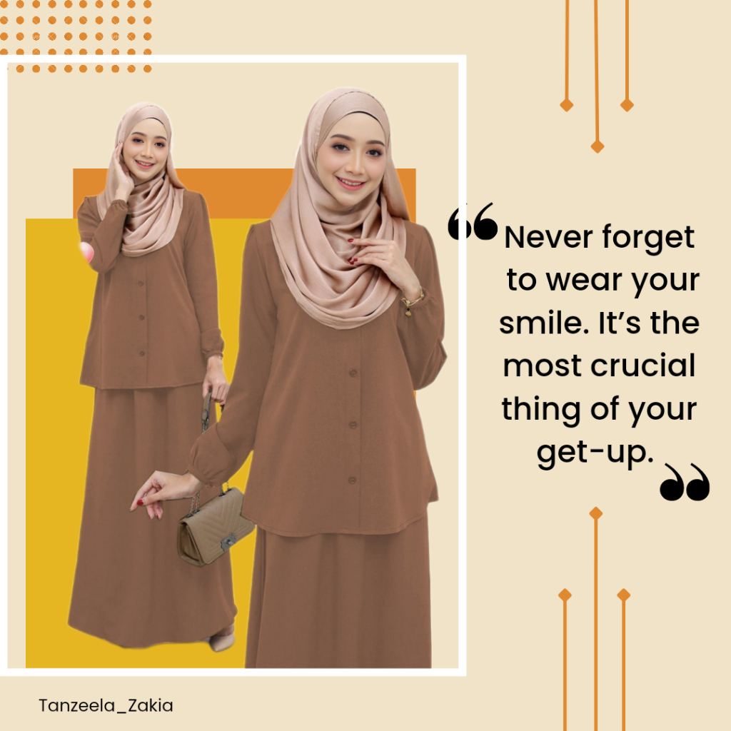 PLUS SIZE KURUNG EMILIA BAJU KURUNG PLAIN MURAH MINI MODEN BLOUSE BUTTON & SKIRT LABUH MUSLIMAH SUIT SET WUDHUK FRIENDLY