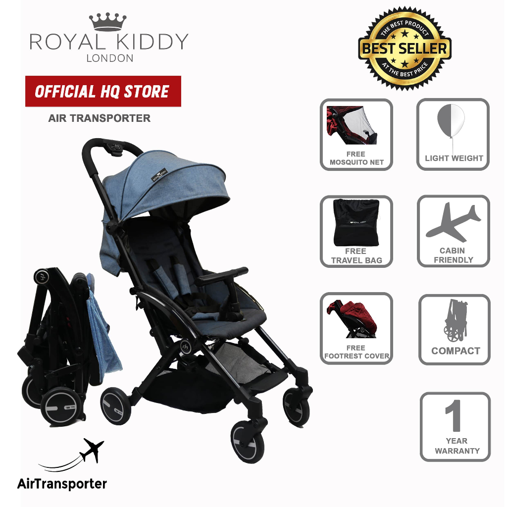 Royal Kiddy Official London Air Transporter Compact Stroller [3 Free Gift]