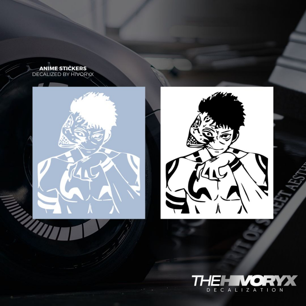 「YUJI ITADORI TWO FACE | JUJUTSU KAISEN」ANIME SERIES CAR DECAL AUTOMOTIVE DIE-CUT VINYL STICKER – HIVORYX