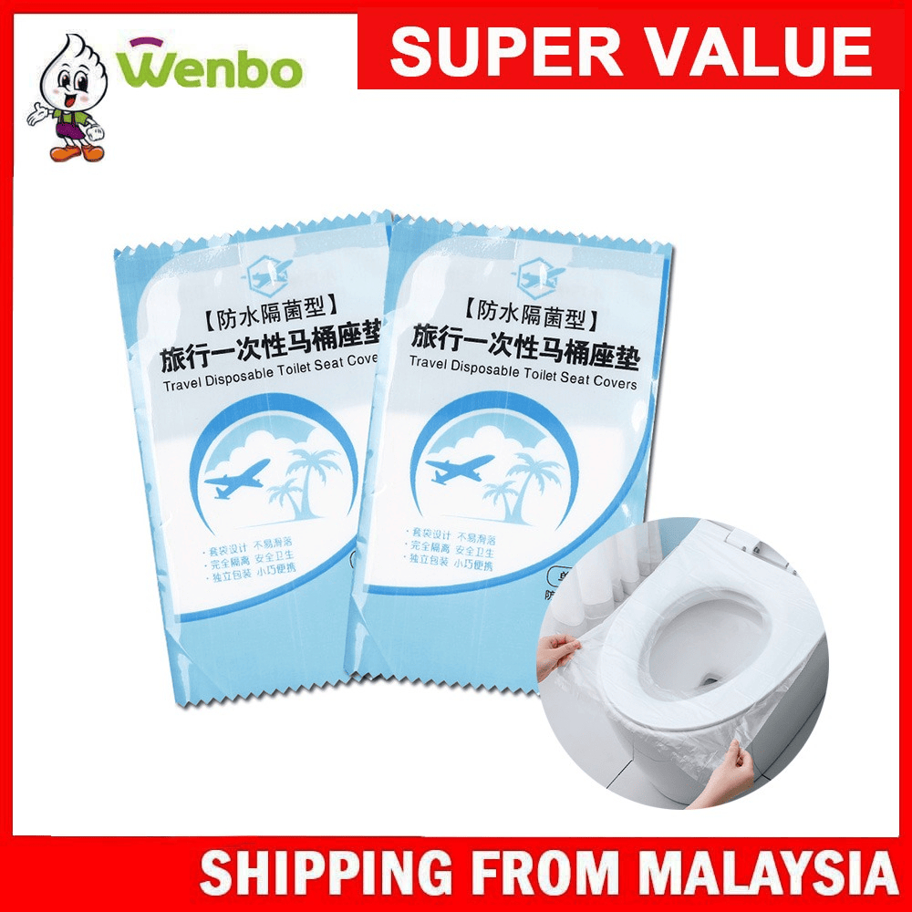 Wenbo Disposable Toilet Seat Covers Travel Camping Bathroom Portable Toilet Seat Covers Plastic Toilet Cover