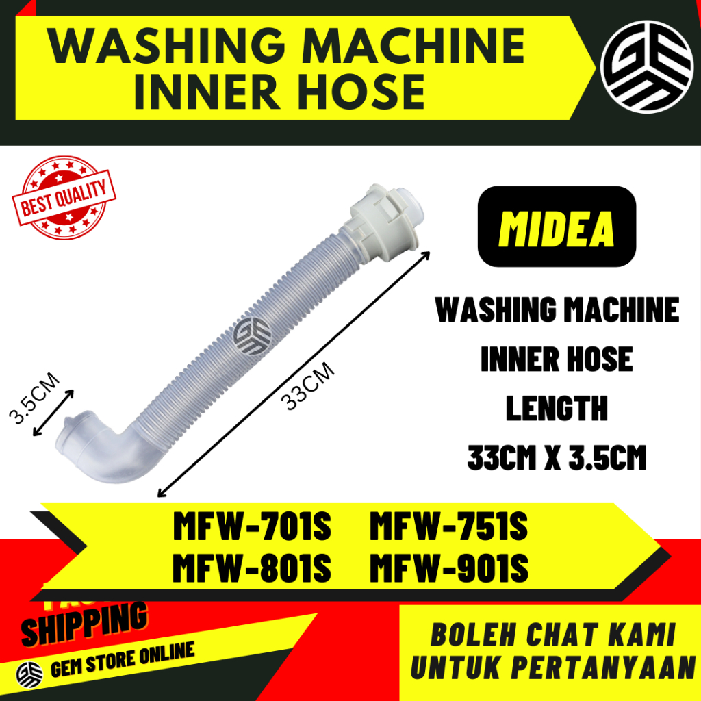 MIDEA Washing Machine Inner Pipe Drain Hose / Paip Dalam Mesin Basuh
