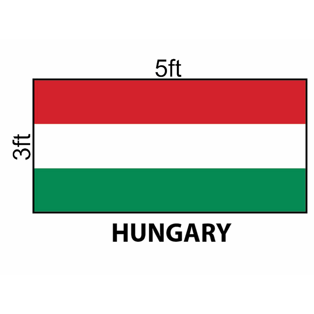 Hungary Flag 3x5ft, Bendera Hungary 3x5ft, Polyester