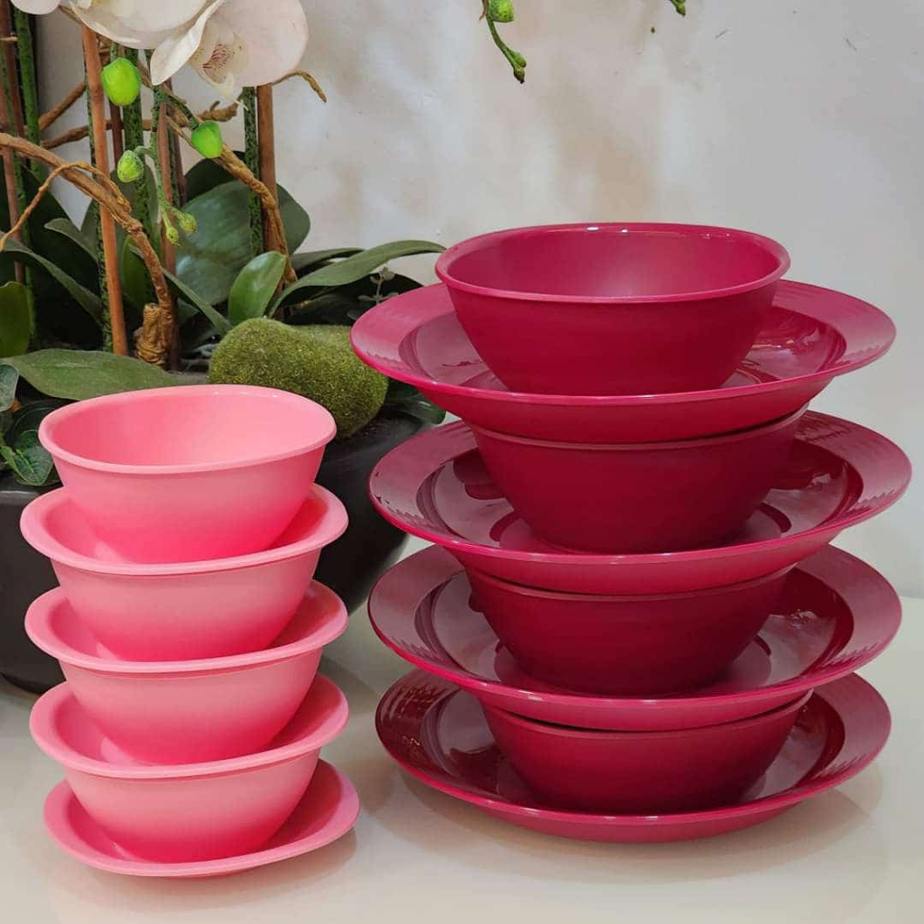 Tupperware Gourmet BLOSSOM EMERALD Green Plates (limited edition)/ Tupperware Gourmet Plates Bowls Dessert plate bowl 碗碟