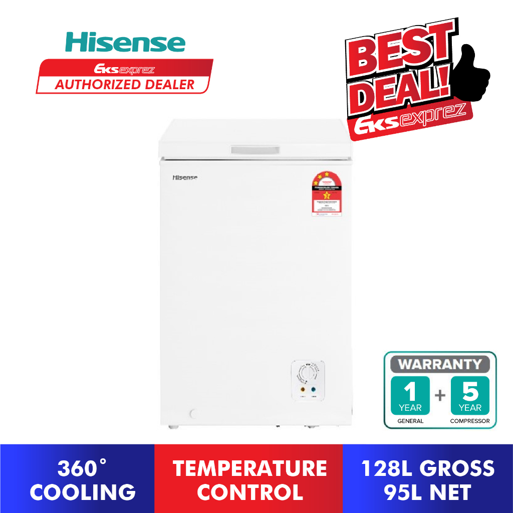 Hisense Chest Freezer (128L) FC125D4BWS Shopee Malaysia