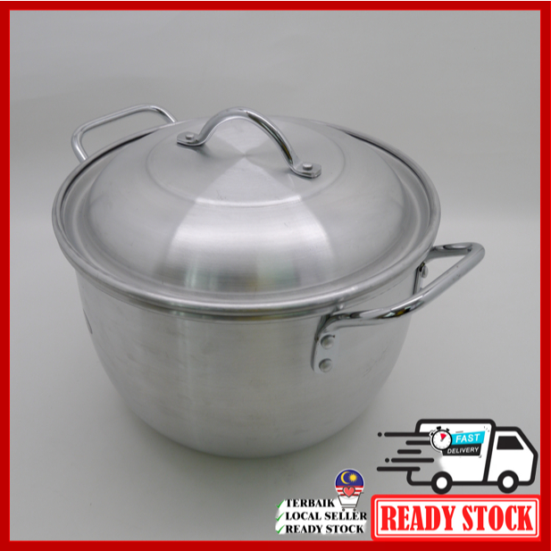 30CM Extra Thick Double Handle Aluminium Stock Pot/Judge Pot / Cooking