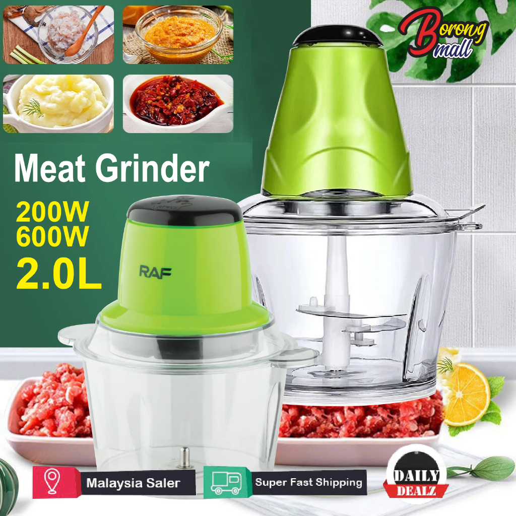 Haeger/Raf Electric Meat Grinder Mincer Chopper Slicer Vegetables Fruits Kitchen/Pengisar Daging