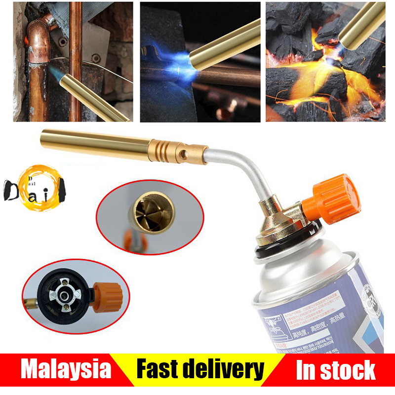 Butane Burner Welding Gas Torch Flame Gun Brazing Flamethrower Outdoor Camping BBQ Portable Soldering Heat Gun