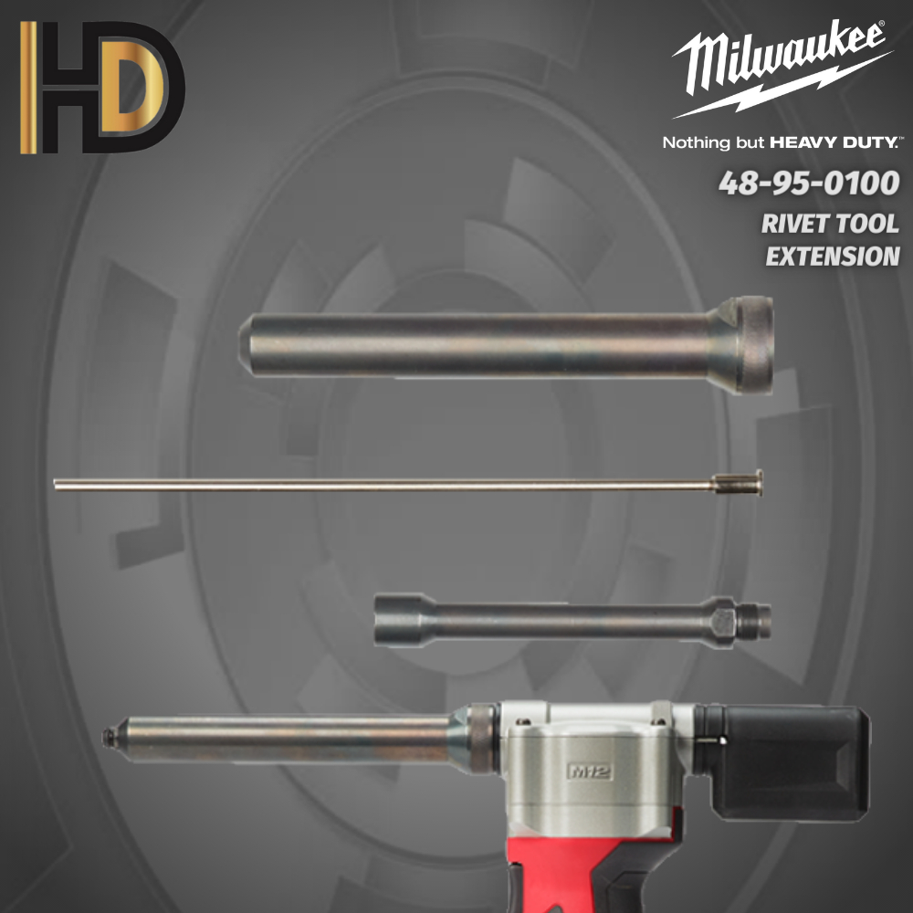 Milwaukee Rivet Tool Extension Attachment / 6 Inch Extension / 6" Extension / 48950100