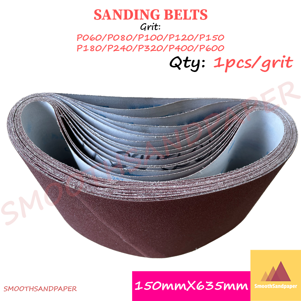 Sandpaper Belts 150mmX635mm (6"X25") Aluminium Oxide Kertas Pasir 砂纸 沙纸 砂带 image 2