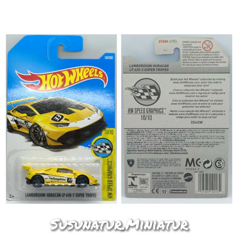 Hot Wheels LAMBORGHINI HURACAN LP 620-2 SUPER TROFEO | Card | 1:64 | HW  Miniature | Shopee Malaysia