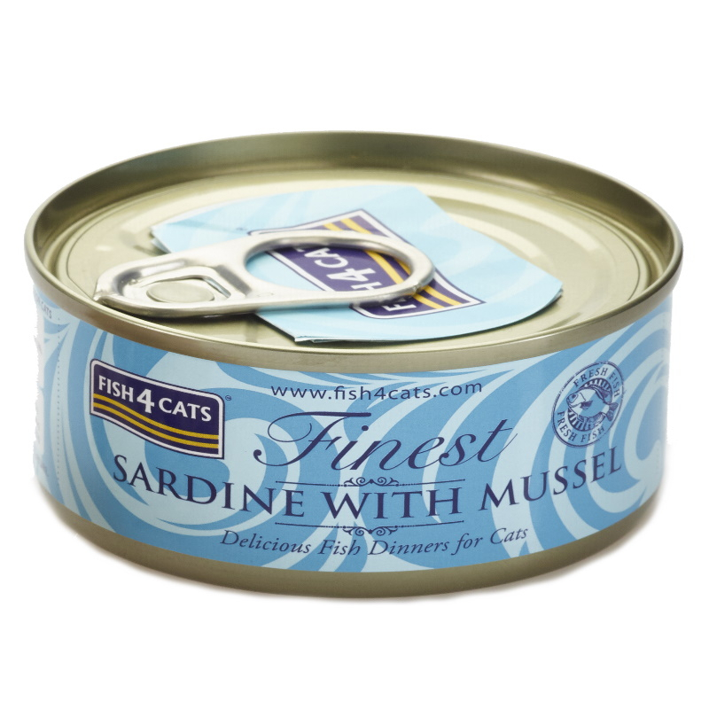 Fish 4 Cats Finest Sardine With Mussel (70g)