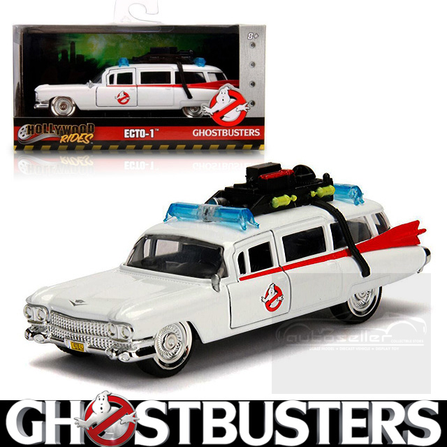 GHOSTBUSTERS MOVIE ECTO-1 GHOST HUNTING VEHICLE (1:32) DIECAST METAL COLLECTION MODEL CAR