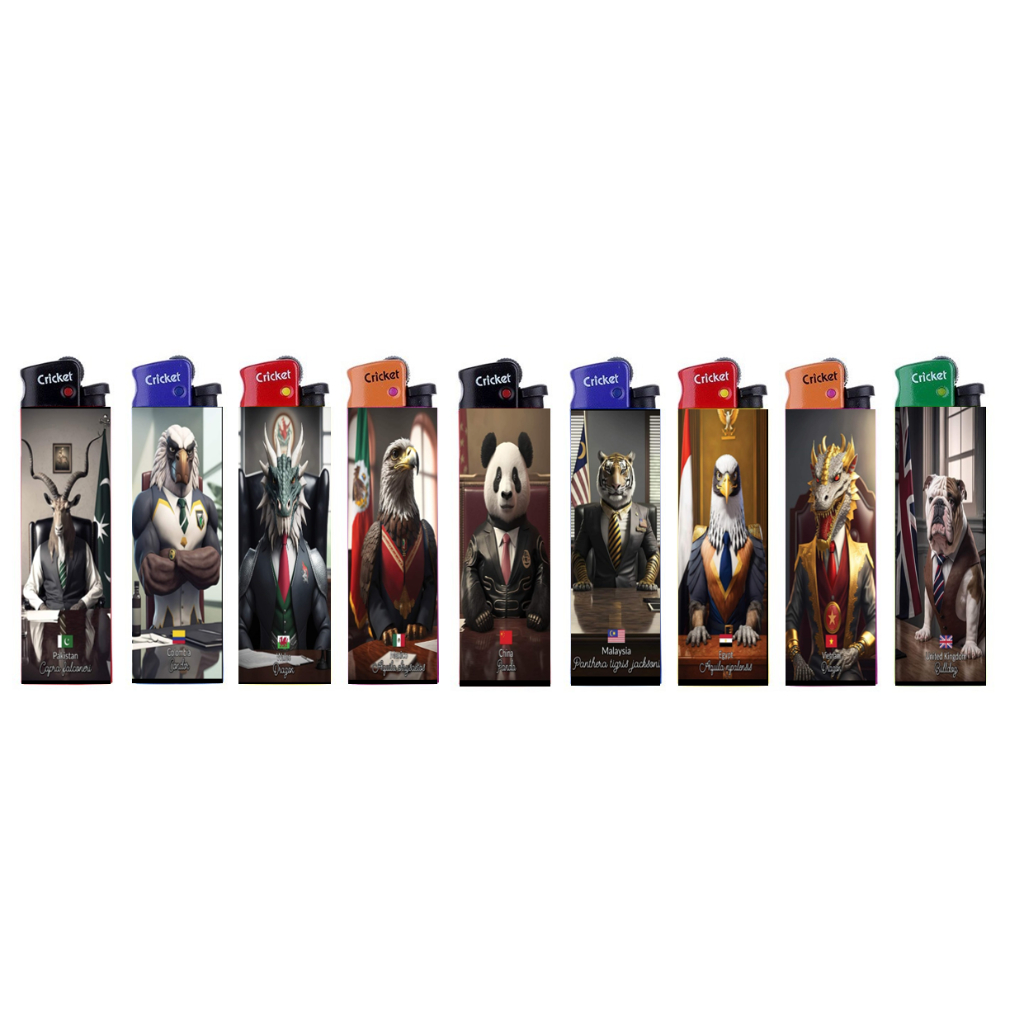 POLITICIAN IS ANIMAL POLITIC TROLL SERIES SPECIAL 9 PCS LIMITED EDITION CUSTOM LIGHTER