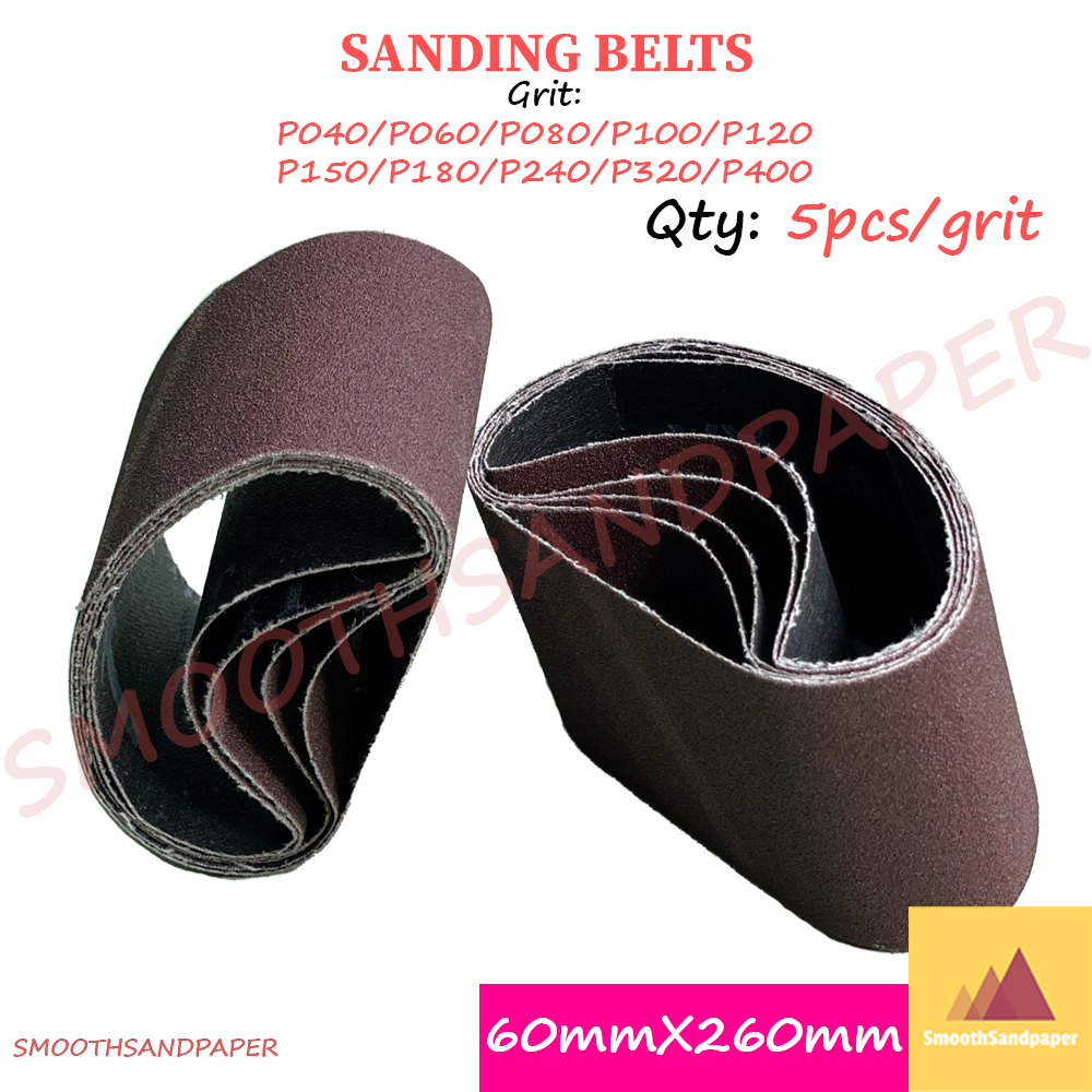 Sandpaper Belts Aluminium Oxide Kertas Pasir 60mmX260mm (2.4"X10.2") 气动拉丝机砂带60*260拉丝打磨砂纸环形抛光机打磨机砂光 image 2