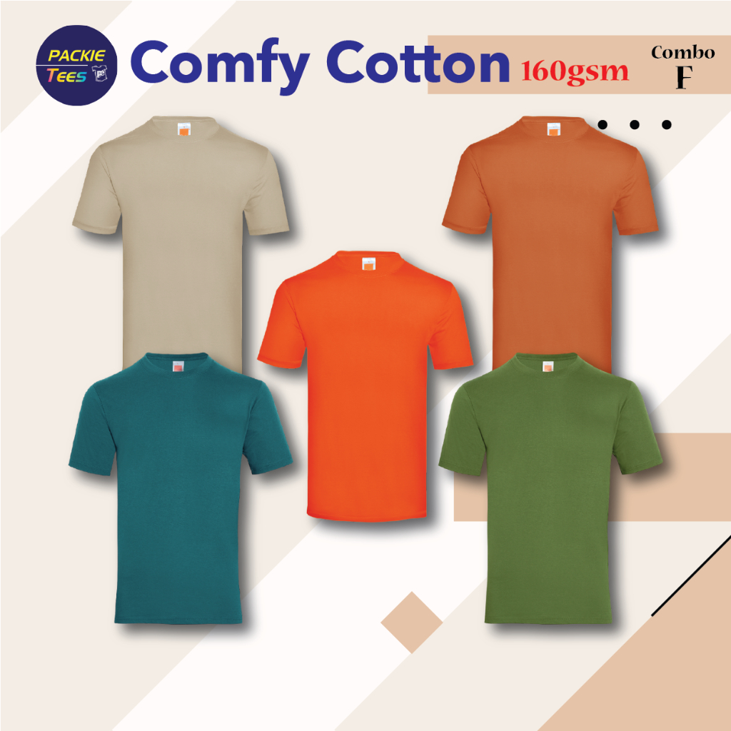 CT51 COMBO F 100% COTTON COMFY PLAIN ROUND NECK SHORT SLEEVE TSHIRT UNISEX MEN WOMEN FAMILY WEAR CT51 OREN SPORT CASUAL