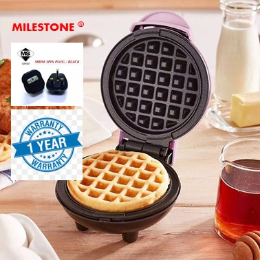 Milestone Mini Maker for Individual Waffles, Hash Browns, Keto Chaffles with Easy to Clean, Non-Stick Surfaces, 10cm