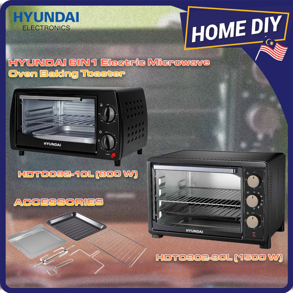 Hyundai 6IN1 Electric Microwave Oven Baking Toaster HDTO30230L & HDTO09210L / Grill Oven