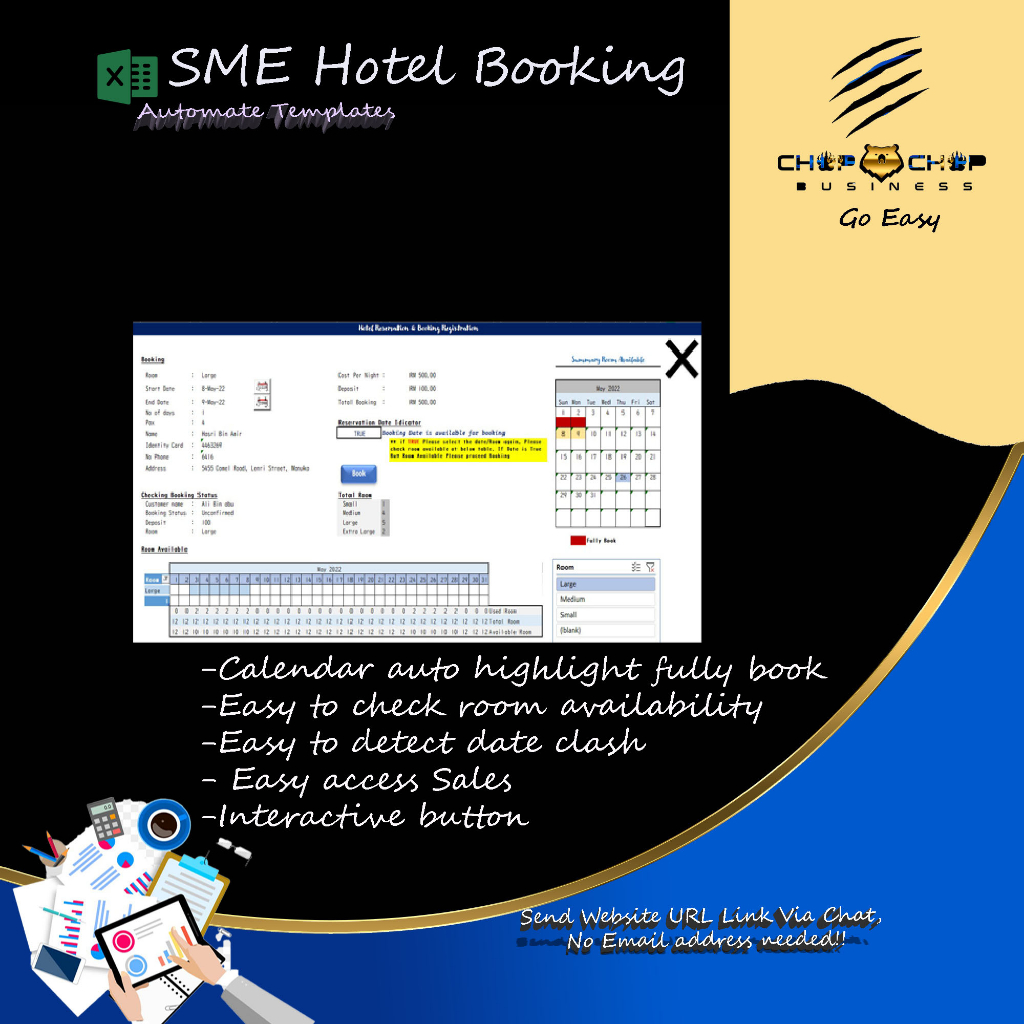 Hotel/Homestay Booking Template automate