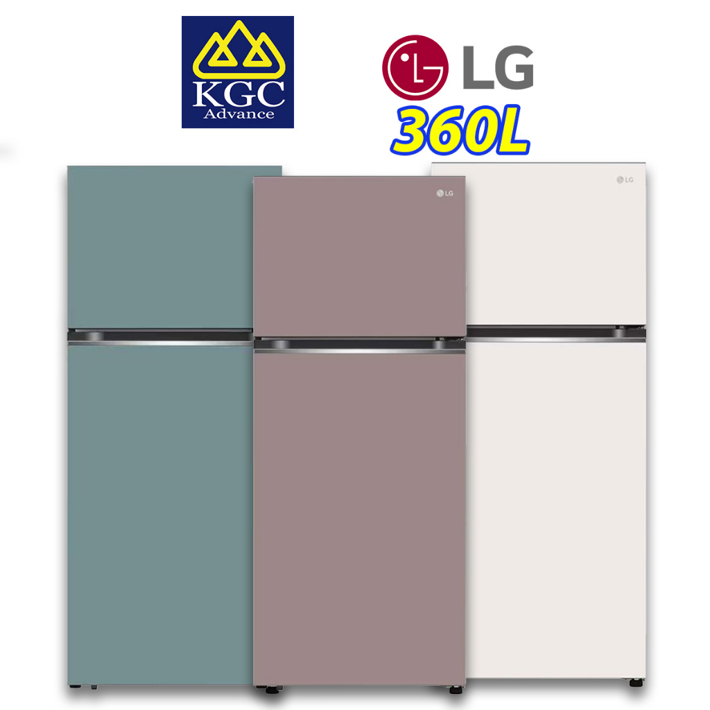 LG 360L 2 Door Top Freezer Fridge Inverter Refrigerator GNB332PBGB