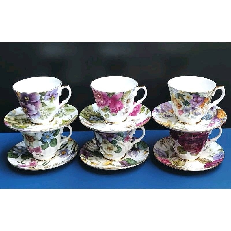 Duchess Made in England Vintage Floral Decor Bone China Cup Set Sold Separately