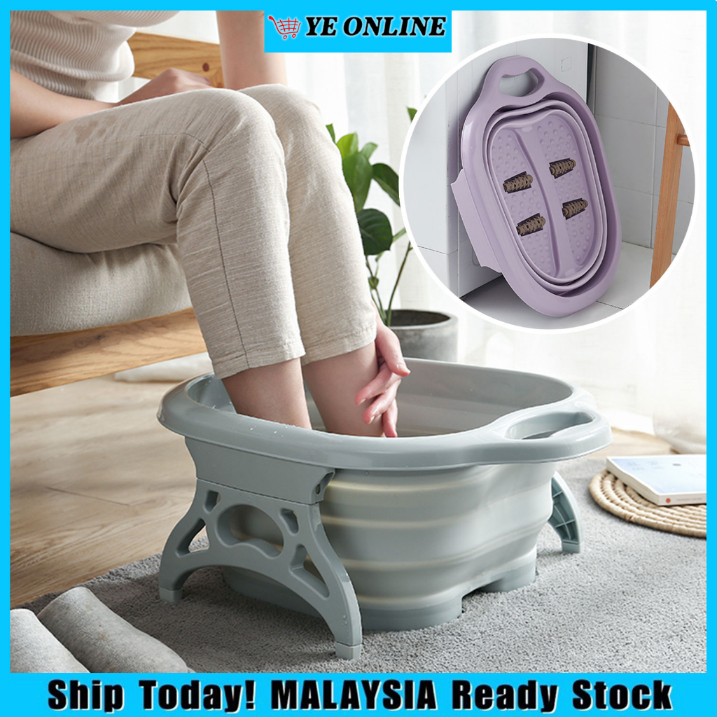 Foldable Foot Bath Soak Massage Bucket Spa Basin Feet Leg Healthy Relaxing Leg Footbath Detox Bakul Kaki Masaj 折叠泡脚桶