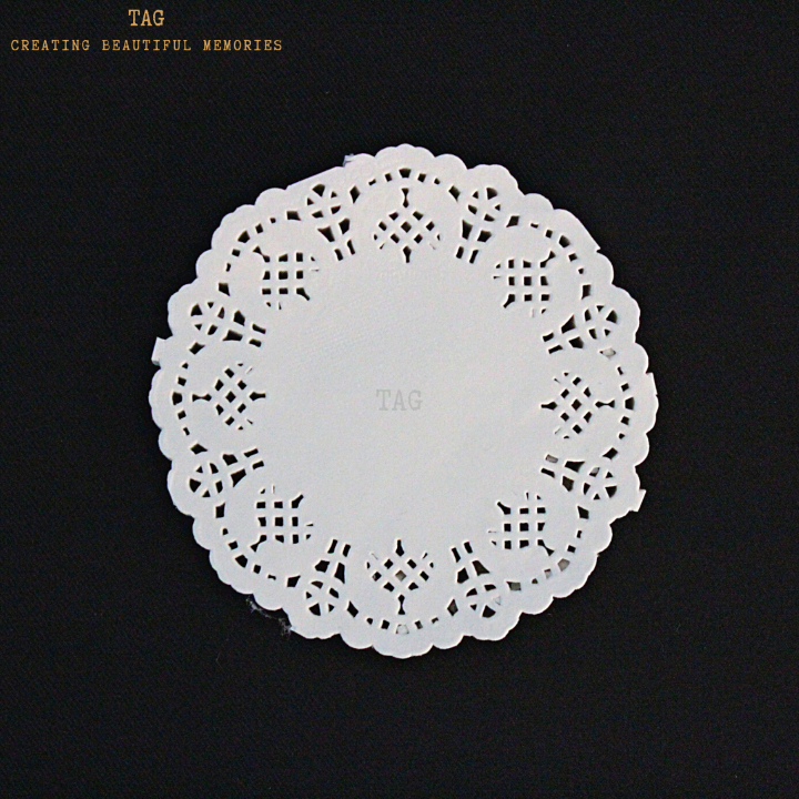 +/-90mm 3.5” Round White Lace Wedding Party DIY Doily Doyley Paper Kertas Putih Bulat Kahwin Kraf Hiasan 100Pcs CNSY1004