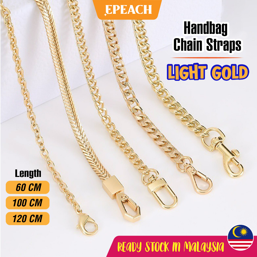 epeach Handbag Metal Chain Strap Light Gold | Tali Rantai Beg Tangan | Shoulder Chain Accessories Replacement Purse