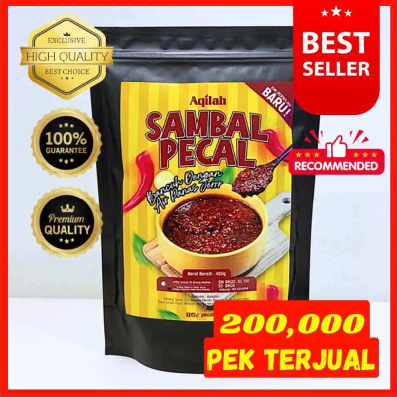 HOT SELLINGSAMBAL PECALKUAH KACANG 450g (AQILAH) 100K PACKS SOLD