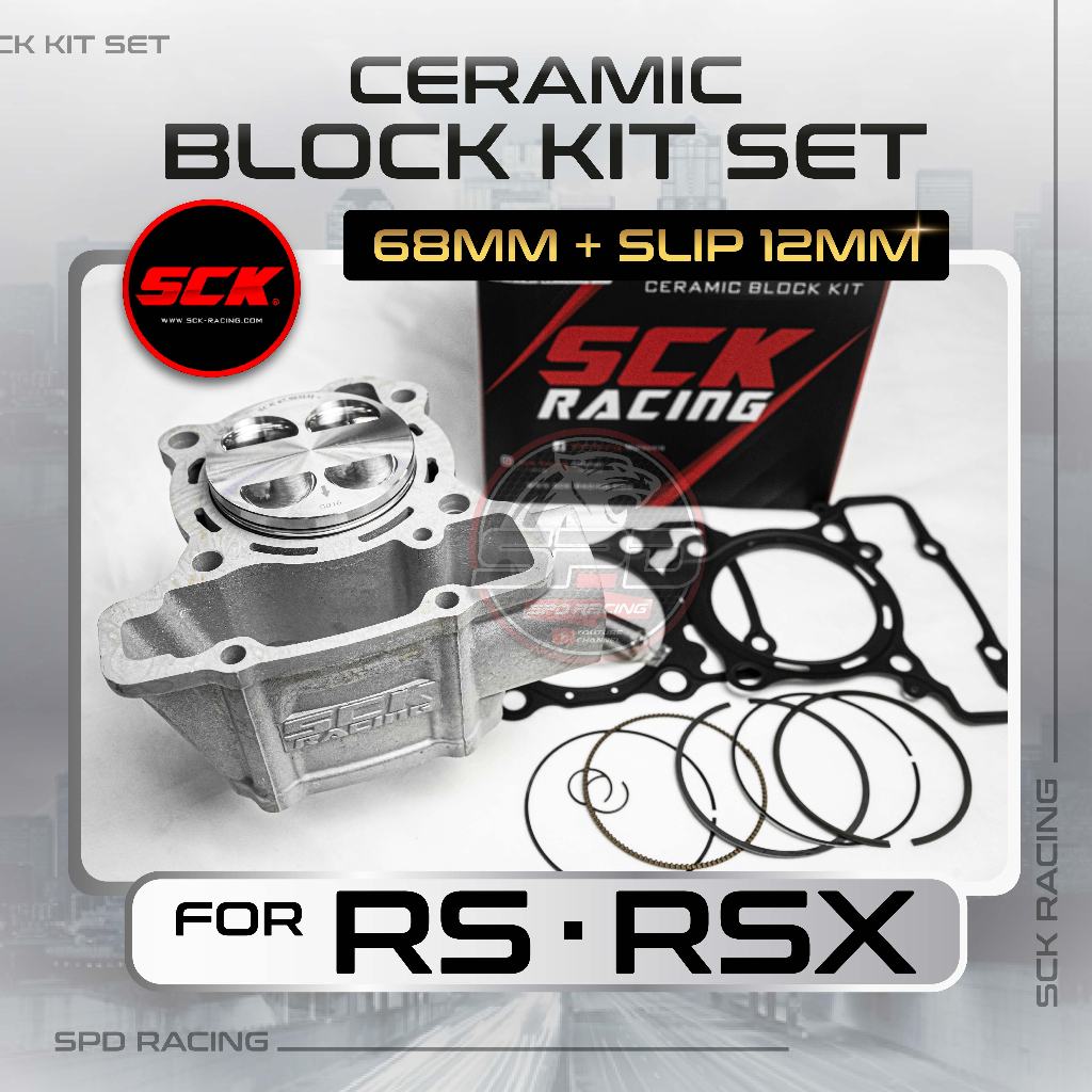 CERAMIC BLOCK KIT SET SCK Racing for RS/RSX (68MM+ SLIP 12MM)