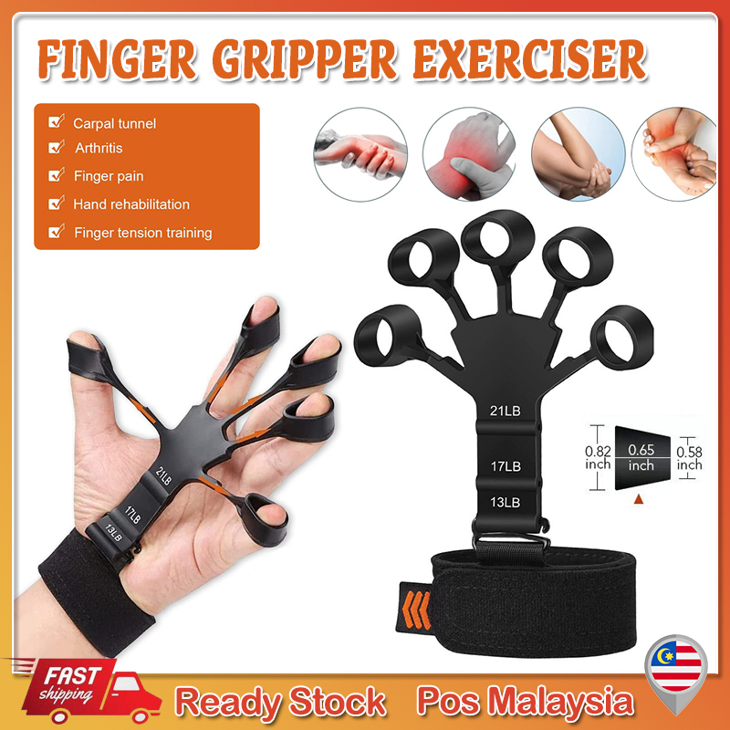 Silicone Hand Finger Grip Strengthener Workout Gripper Strength Stroke Rehabilitation Equipment