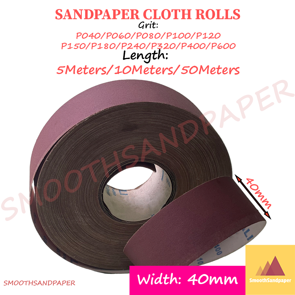 Sandpaper Cloth Roll 40mm Width Aluminium Oxide KAIN 软布砂布卷