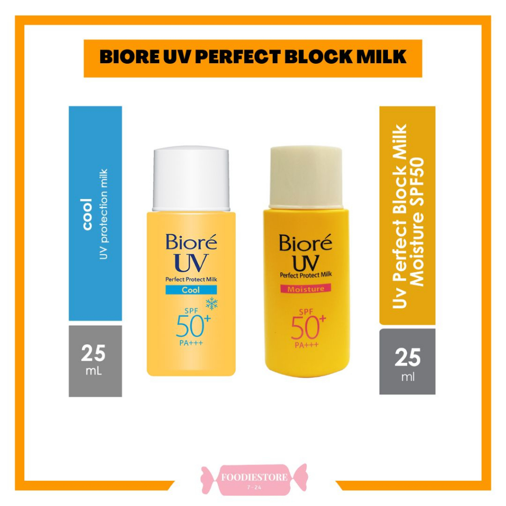 Biore UV Sunscreen Perfect Milk Moisture Milk Cool SPF 50+ Sunscreen (25ml)