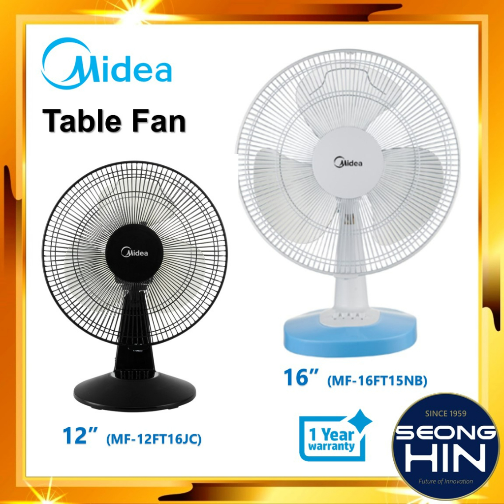 Midea 12" 16" Table Fan Kipas Meja MF12FT16JC 16 inch Table Fan Desk Fan MF16FT15NB