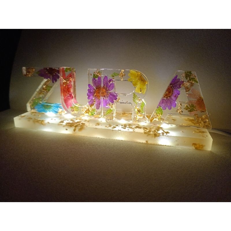 Custom Led Light Name Resin Custom Light Decoration Special Gift