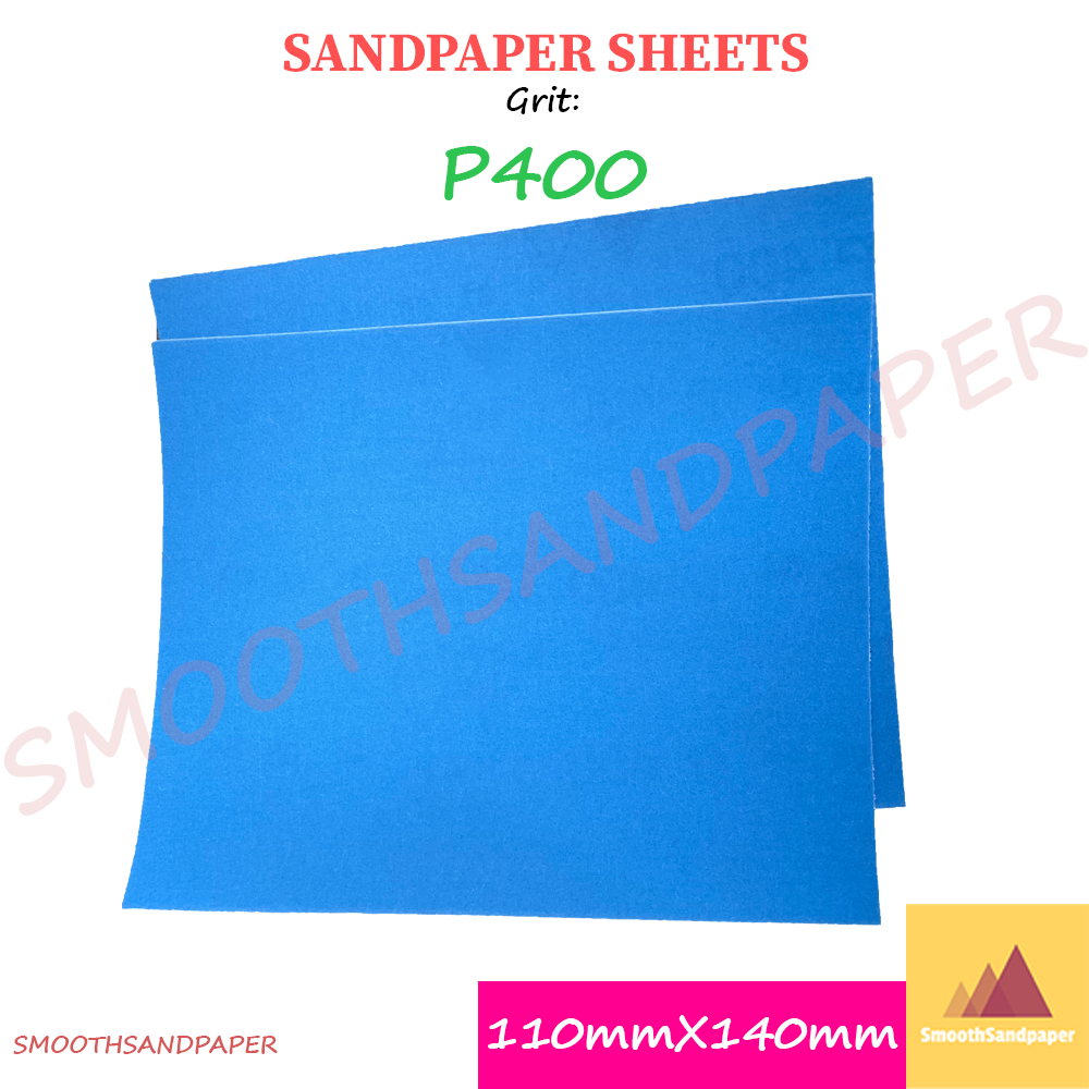 Sandpaper Sheets with VELCRO 110mmX140mm (Blue) Coated Abrasive Amplas image 4